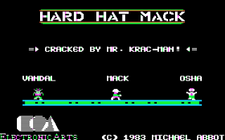 Hard Hat Mack Title Screen